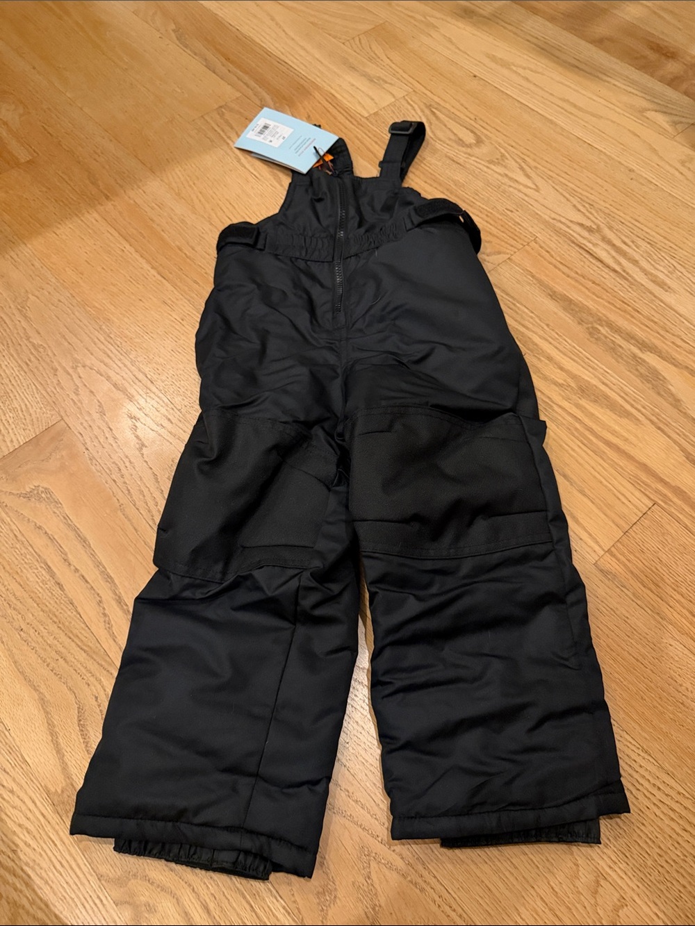 Cat & Jack Black Kids Snow Overalls with Adjustable Straps